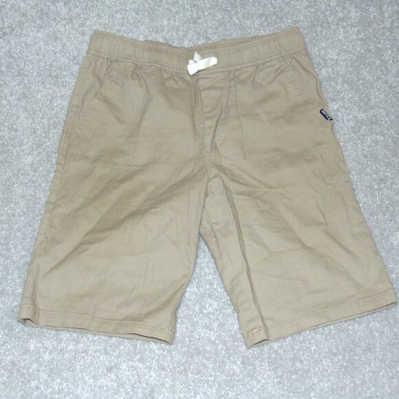 Nautica School Uniform Boys Shorts XL 18/20 Cotton Khaki Pockets Flat Elastic - Picture 1 of 7